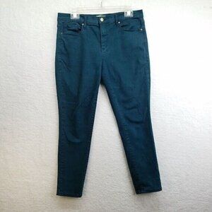 Gap 1969 Womens True Skinny Jeans‎ Size 31 S Dark Teal Mid Rise Stretch Denim